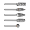 Miniatyrbild 2 av 4: 5 st. Karbid-Tungstenfräsar, Dubbelslipad, Rotationsfrässet, Sliphuvud, Metallfräs