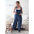 Miniatyrbilde 1 av 3: REMAKE Dame Dungarees Strap Overall Baggy Harem Ermeløs Jumpsuit Blå XL