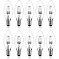 Miniatyrbilde 2 av 5: REMAKE 42W E14 C35 Dimmerbar Halogenlampe AC 220-240V Varmt Hvit 2700K E14 Transparent Halogen Lyspære (10stk) (FMY)