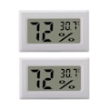 Miniatyrbillede 1 af 5: Mini LCD Hygrometer / Termometer Hvid 2-pak