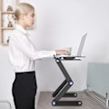 Miniatyrbillede 2 af 5: INF Smart justerbart laptopbord 17 tommer Sort