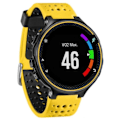 Miniatyrbillede 5 af 5: Garmin Forerunner 220 / 230 / 235 / 620 / 630 Dobbelt Farvet Silikon Urrem - Gul / Sort Gul