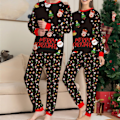 Miniatyrbild 3 av 5: TIMIFIS Julpyjamas för Familjen Matchande Bomulls-Pyjamas för Kvinnor Män Kläder Nattkläder Långärmade PJs för Familjer Par - Baby Days