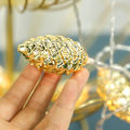 Miniatyrbilde 4 av 5: 1,5M 10 LED Furu Lyslykter Julepynt 2024 Juletrepynt Lysstreng Ornament Nyttårsgirlander Noel Navidad gull