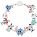 Miniatyrbilde 5 av 5: REMAKE Stitch Julekalender Armbånd 2024 for Jenter 24 Dagers Juleteller Kalender DIY Smykkeproduksjonssett 22 Charmsperler 2 Armbånd