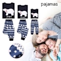 Miniatyrbild 4 av 5: Familjematchande kläder för julpyjamas, långärmad julpyjamas, pappa storlek L