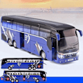 Pikkukuva 2 / 5: 1/32 Setra Luksusbussi Leikkiauto Valettu Miniatyyrimalli Vetotakaisin Ääni & Valo Opettavainen Kokoelma Lahja Pojille Lapsille Sininen