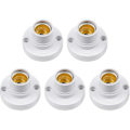 Miniatyrbillede 2 af 5: 5-pak E14 Lampeholder, E14 Edison Skrue Lampehholder, Plastik Loftlampe Base Crday Gave
