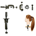 Miniatyrbilde 5 av 5: REMAKE Langt Hår Treningshode Modell Barber Stativ Dummy Praksis