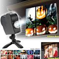 Pikkukuva 1 / 4: Halloweenin ja Jouluun Hologrammiprojektori Ikkunaprojektori Led h