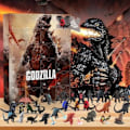 Miniatyrbillede 1 af 3: Julekalender 2024 Godzilla Monsterfigurer 24 Dages Nedtælling Legetøj til Børn Sjov Julegave