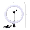Miniatyrbilde 4 av 5: Selfie-lampe LED Ring Light Stativ 50 - 216 cm + Fjernkontroll Svart