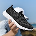 Miniatyrbillede 4 af 4: Vulkaniserede sko Herre Sneakers Åndbare Herre Casual Skridsikre Loafers til mænd 2G2036 SortHvid