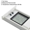 Miniatyrbillede 3 af 5: Digital Max Min Drivhustermometer til indendørs eller udendørs brug Nem at montere på væggen Hvid