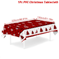 Miniatyrbillede 1 af 5: Engangs PVC Juledug til Hjemme Julepynt 2023 Jul Navidad Noel Gaver Nytårsdekorationer 2024 XS0317-03