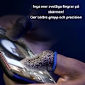 Miniatyrbillede 4 af 5: 4-pak - Fingerbeskyttelse med touch-funktion - Mobilgaming Sort