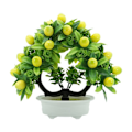 Miniatyrbillede 1 af 5: Simulering af frugt og blomster bonsai Ny stil Nyårsdekoration æblepotte hjem indendørs skrivebords pynt