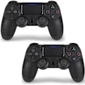 Miniatyrbillede 1 af 5: 2-pak PS4 Controller DoubleShock trådløs til Playstation 4 sort sort