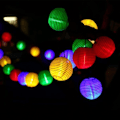 Miniatyrbilde 4 av 5: LED Solcellelys 5m Burlysstreng Solcelle Dekorativt Lys Hage Utendørs Vanntett Lys Julaften Lysfarge