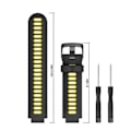 Miniatyrbillede 3 af 5: Garmin Forerunner 735XT / 220 / 230 / 235 / 620 / 630 Cool Silikon Urrem - Sort / Gul Sort