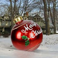 Miniatyrbillede 3 af 3: Fantastisk udendørs julepynt oppustelig kugle dekoreret juletræspynt udendørs julepynt