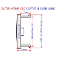 Miniatyrbillede 2 af 2: TSL02 - 56MM 4-pak Centerkapsler Tesla Sort