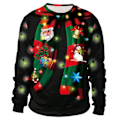 Miniatyrbillede 1 af 5: Julegave sweater til kvinder langærmet afslappet top til juleferie B