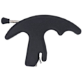 Miniatyrbilde 2 av 4: Utløserhjelp Hard Plast Tommel Utløser Trigger Recurve Bue Compound Buer Skyteverktøy 1. Sort