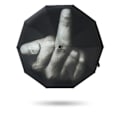 Miniatyrbillede 3 af 3: REMAKE Novella Mellemfingre Design Sort Paraply Cool Mode Paraply