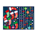 Miniatyrbilde 2 av 5: Julepynt for vegg, vindu, Santa Claus-veggdekorasjon, nyttårsjuledekorasjon for hjemmet, desember
