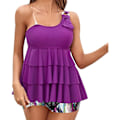 Miniatyrbillede 1 af 5: Dames Push-Up Cover-Up Badetøj Lilla XL