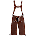 Pikkukuva 5 / 5: REMAKE Miesten Lederhosen - Aito Nahka Aito Saksalaisten Miesten Lederhosen Oktoberfest-Asuste - Lyhyt Vaalea Ruskea Ruskea M