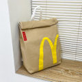 Miniatyrbild 1 av 5: REMAKE Realist Mcdonalds Ryggsäck/Messenger Väska - Snabbmatspresent Student Fritid DB Dubbel axelväska