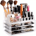 Miniatyrbillede 1 af 5: REMAKE Makeup-organizer i akryl med 4 skuffer - Makeup-stativ transparent