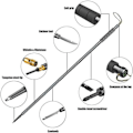 Miniatyrbillede 5 af 5: REMAKE Vandrestave Teleskopiske Stave Vandrestave Multifunktionel Foldbar Spade, Skistav Aluminium Legering Udendørs Vandreture Camping