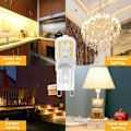 Miniatyrbild 3 av 7: 6x G9 LED-lampa varmvit 220V LED G9 lampor lämpliga för
