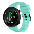Miniatyrbillede 2 af 5: Garmin Forerunner 45S Holdbar Sort Silikon Urrem med Spænde - Cyan Blå
