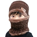 Miniatyrbilde 4 av 5: REMAKE Vinterlue og skjerf i strikket ull til barn Khaki