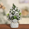 Miniatyrbilde 1 av 3: 1 stk Mini Juletre Lite Juletre Skrivebordsdekorasjon Juletre 20cm Sølv