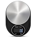 Miniatyrbilde 1 av 5: Digital kjøkkenvekt 2 kg/0.1 g Rustfritt stål Svart/sølv