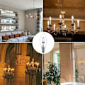 Miniatyrbilde 3 av 5: REMAKE 42W E14 C35 Dimmerbar Halogenlampe AC 220-240V Varmt Hvit 2700K E14 Transparent Halogen Lyspære (10stk) (FMY)