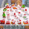 Miniatyrbilde 4 av 5: 1 stk Julgavefigurer Miniatyr Nisse Snømann Bjørn Mikrolandskap DIY Hjemmedekorasjon for Skrivebordsdekorasjon Rom A4