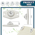 Miniatyrbillede 5 af 5: 8 Stykke Selvklæbende Hjul Mini Drejelige Hjul 360 Grader Klæbende Trinse Med (Hvid) White