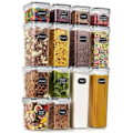 Miniatyrbild 1 av 5: 14-pack Matförvaring - Lufttäta burkar med lock - Kit Transparent