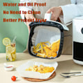 Miniatyrbilde 4 av 5: Air Fryer engangspapir med håndtak for fritøser 100 stk Hvit 20 cm