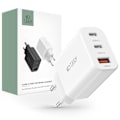 Miniatyrbilde 1 av 6: Tech-Protect 30W PD/QC Vegglader 2x USB-C 1x USB-A Hvit