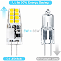 Miniatyrbild 3 av 5: 3W G4 LED-lampa, 6000K kallvitt, motsvarande 35W G4 halogenlampa, AC/DC 12V, 300 lumen, ej dimbar, 10-pack