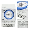 Miniatyrbilde 3 av 5: SUL181D mekanisk timer 15 minutter 24 timer timer tidbryter relé 250VAC 16A - 1 stk