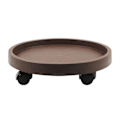 Miniatyrbillede 2 af 5: Tyk rund plantebakke med hjul Holdbar mobil blomsterpottebase til store potteplanter [L] 1 Kaffe 330