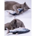 Miniatyrbild 4 av 5: Interaktiv katt leksak Splashing Fish Grå